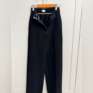 Three Wilfred Black Elastic Waist Trousers